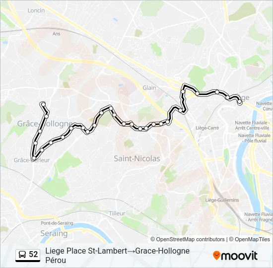52 Bus Line Map