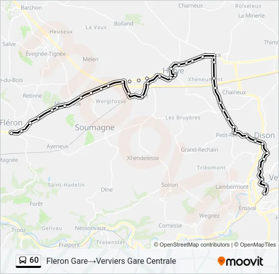 60 Bus Line Map