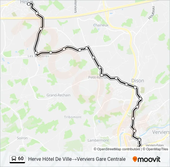 60 Bus Line Map