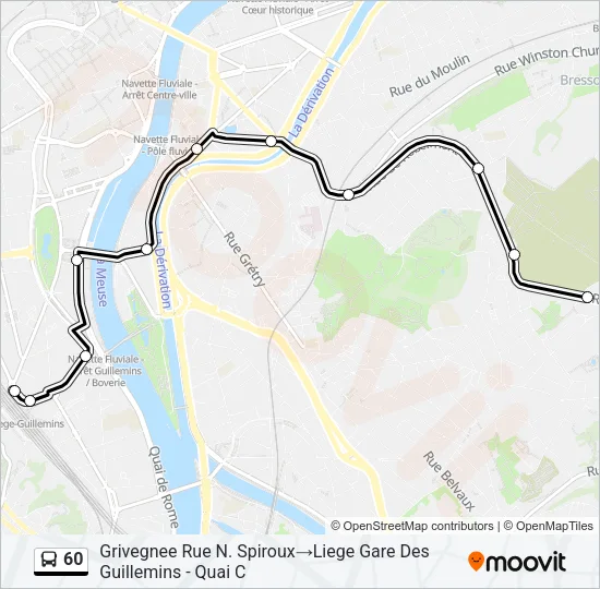 60 Bus Line Map