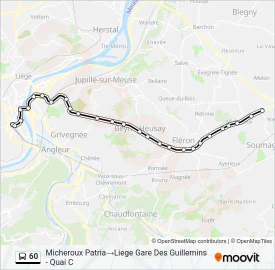60 Bus Line Map