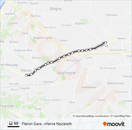 60 Bus Line Map