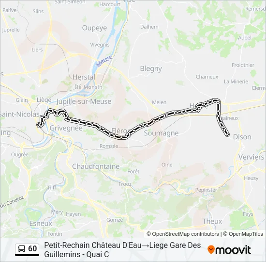 60 Bus Line Map