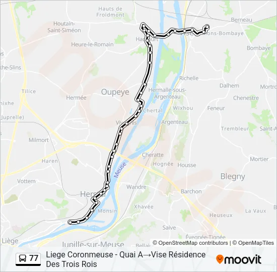 77 Bus Line Map