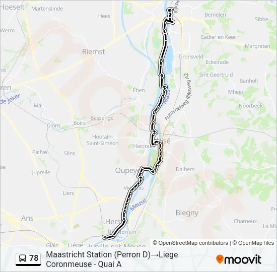 78 Bus Line Map