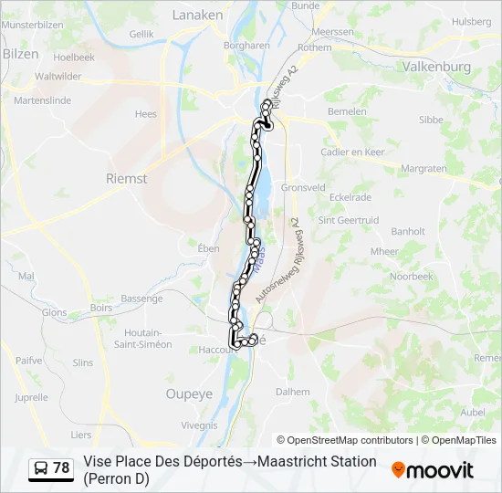 78 Bus Line Map