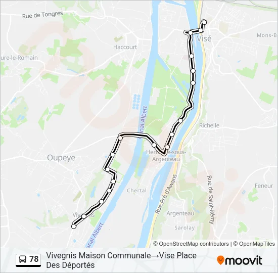 78 Bus Line Map