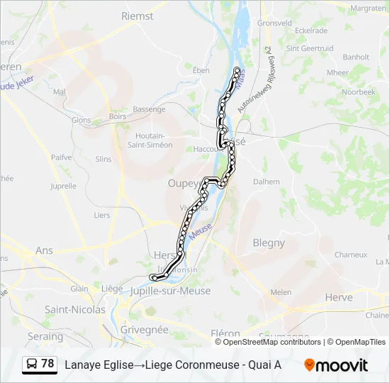 78 Bus Line Map
