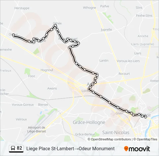 82 Bus Line Map