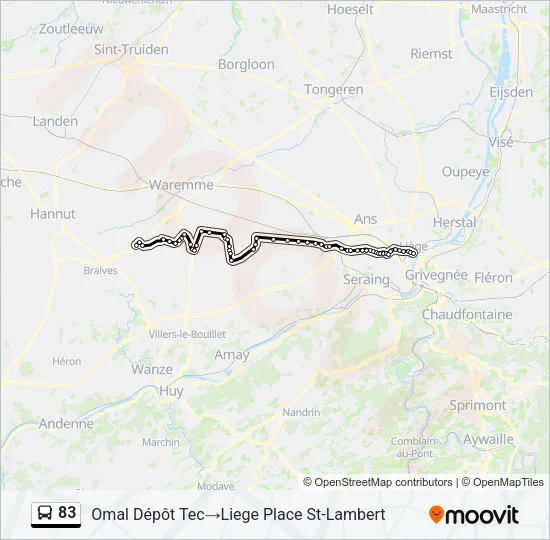 83 Bus Line Map