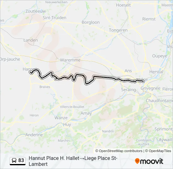 83 Bus Line Map