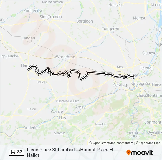 83 Bus Line Map