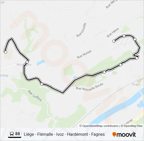 88 Bus Line Map