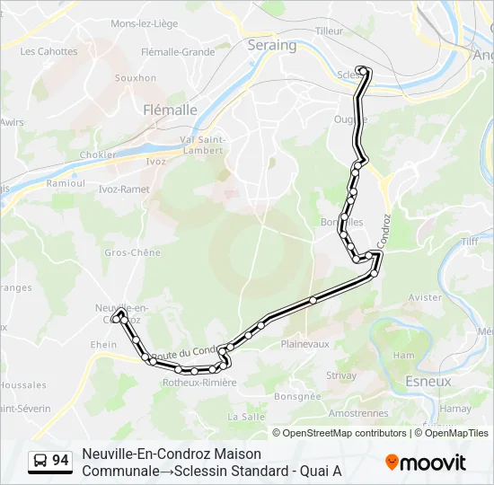 94 Bus Line Map