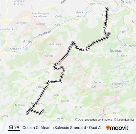 94 Bus Line Map