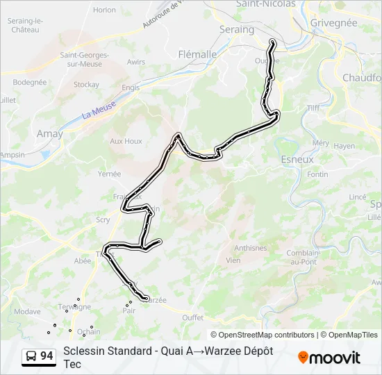 94 Bus Line Map