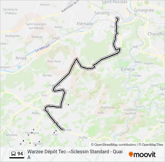 94 Bus Line Map