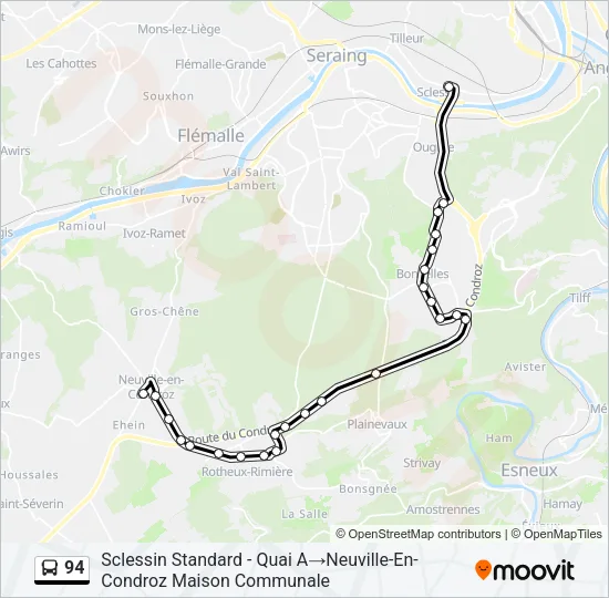 94 Bus Line Map