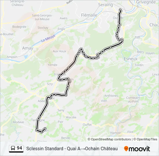 94 Bus Line Map
