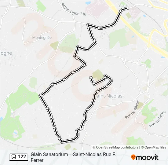 122 Bus Line Map