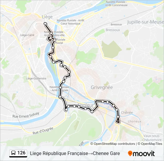 126 Bus Line Map