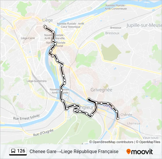 126 Bus Line Map