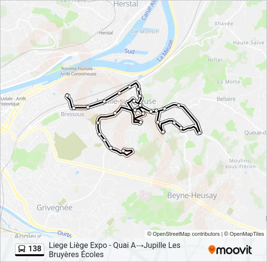 138 Bus Line Map