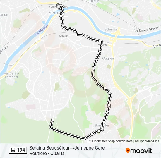 194 Bus Line Map