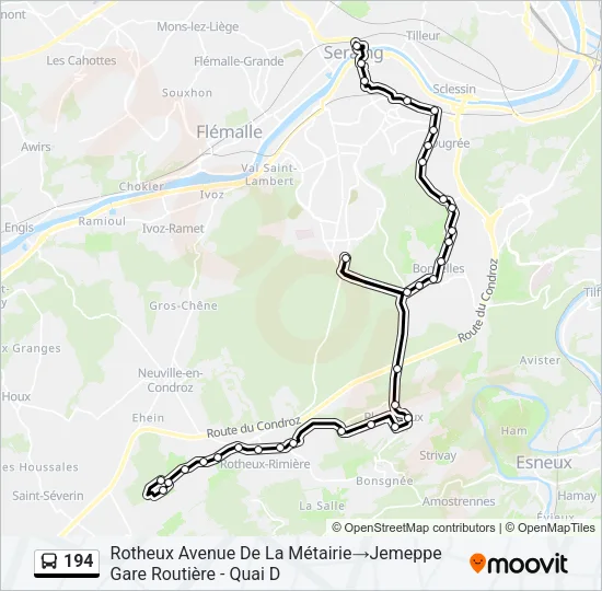 194 Bus Line Map