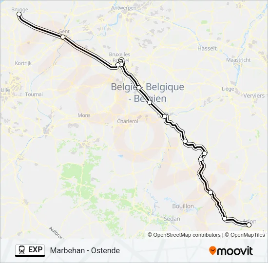EXP Train Line Map
