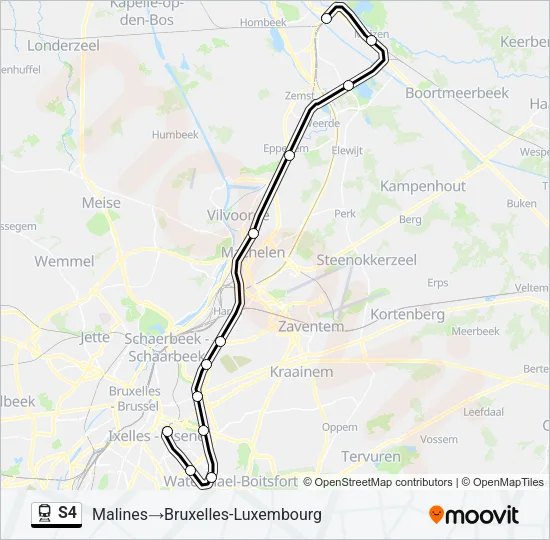 S4 Train Line Map