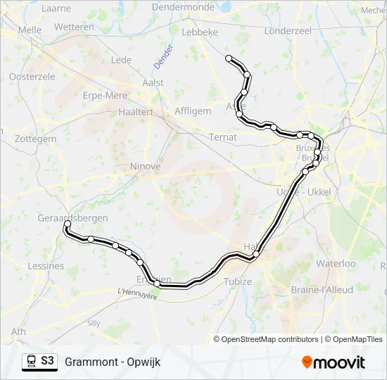 S3 Train Line Map