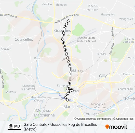 M3 Subway Line Map