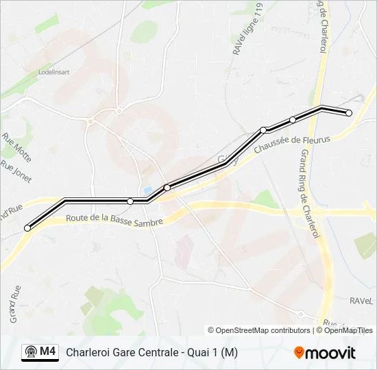 Metro M4 lijnkaart