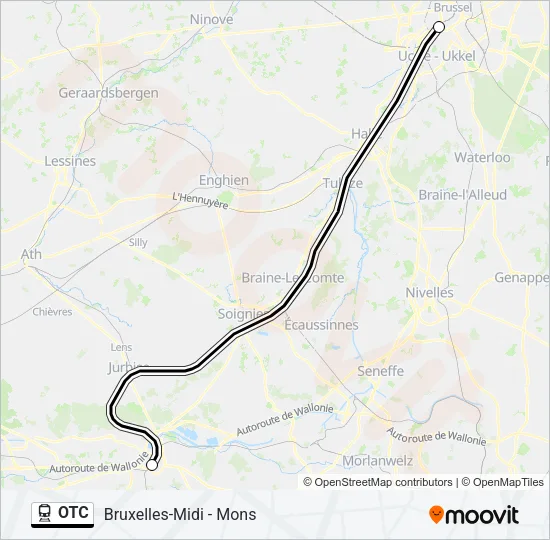 OTC Train Line Map