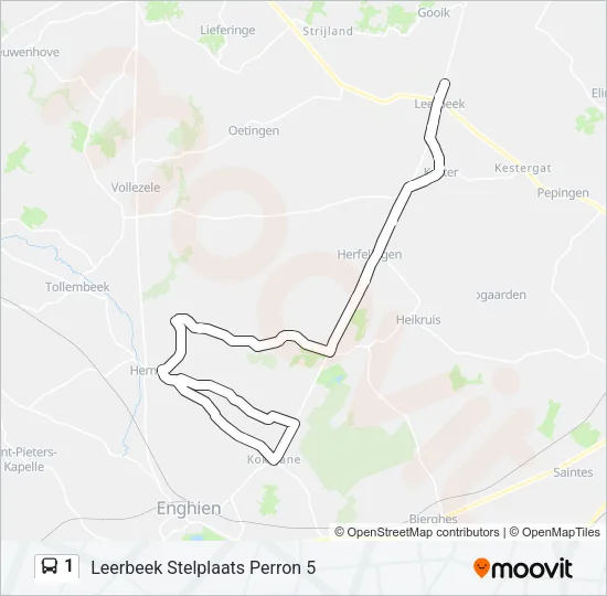 1 Bus Line Map