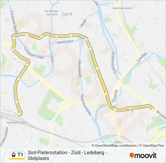 T1 Light Rail Line Map