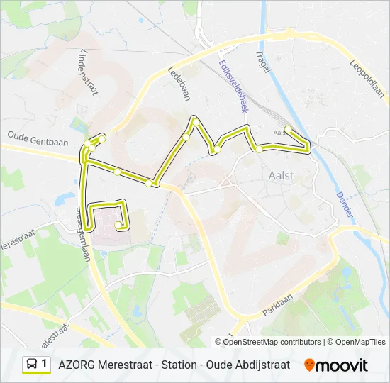 1 Bus Line Map