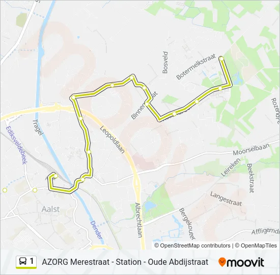 1 Bus Line Map