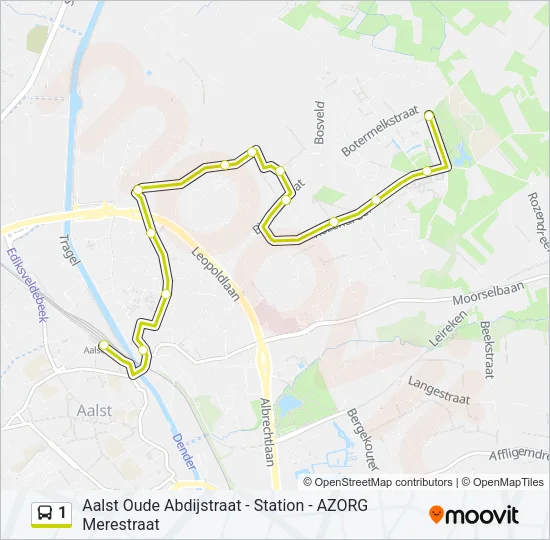 1 Bus Line Map