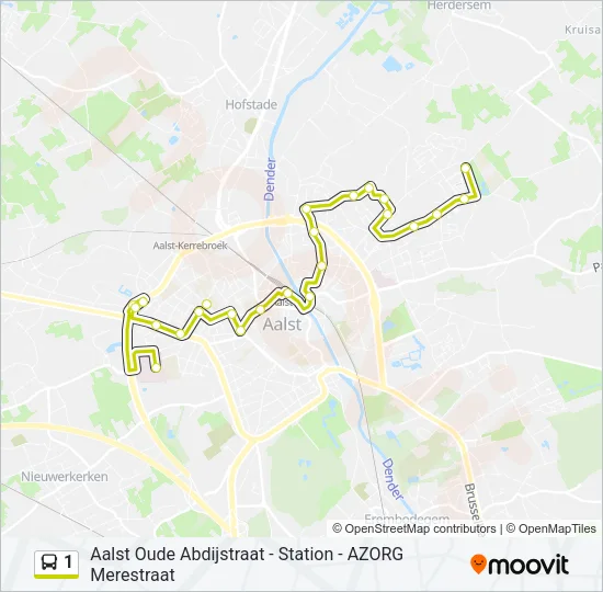1 Bus Line Map