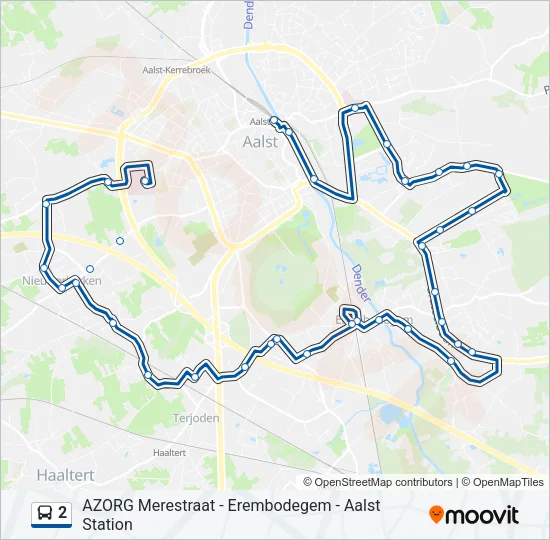 2 Bus Line Map