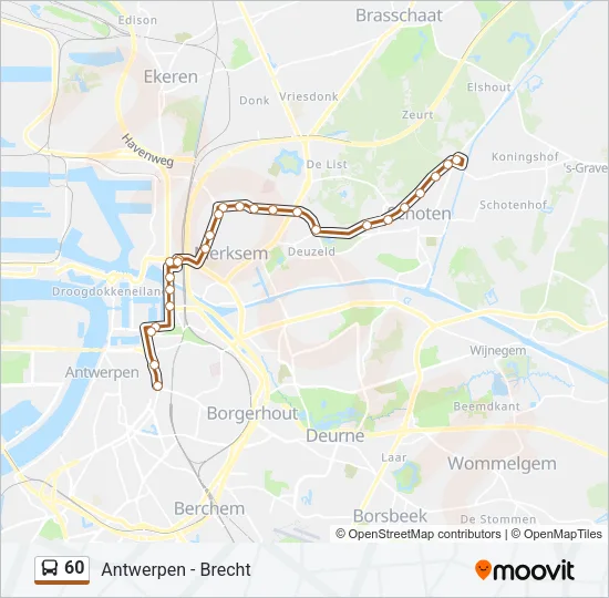 60 Bus Line Map