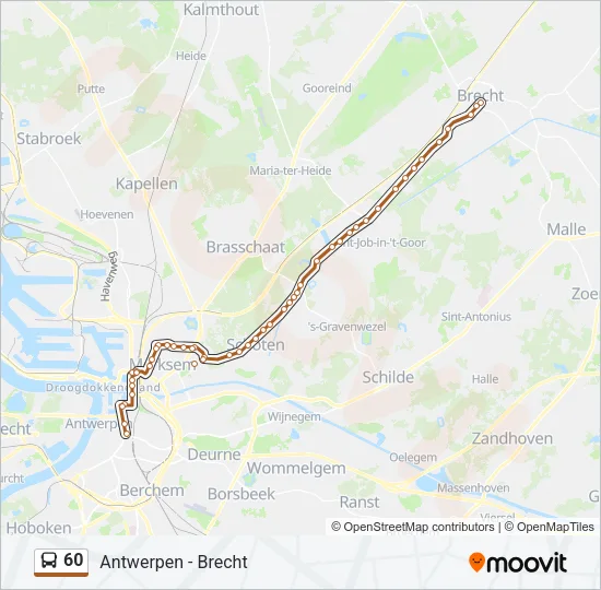 60 Bus Line Map