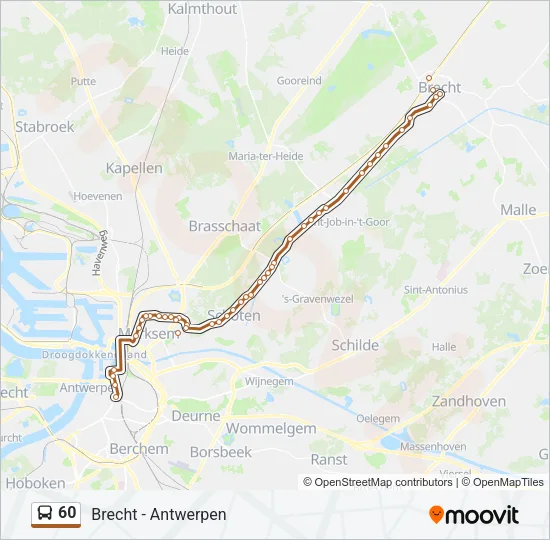 60 Bus Line Map
