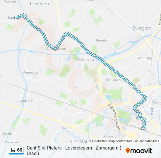 60 Bus Line Map