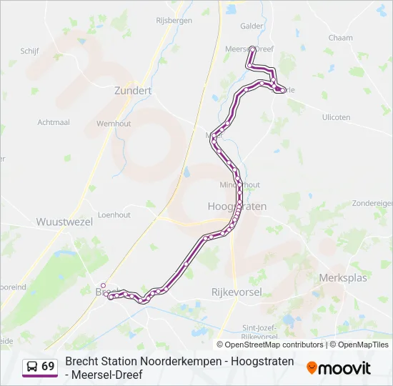 69 Bus Line Map