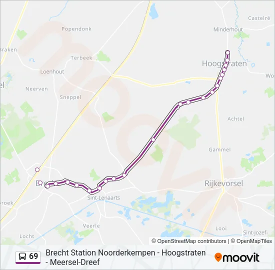 69 Bus Line Map