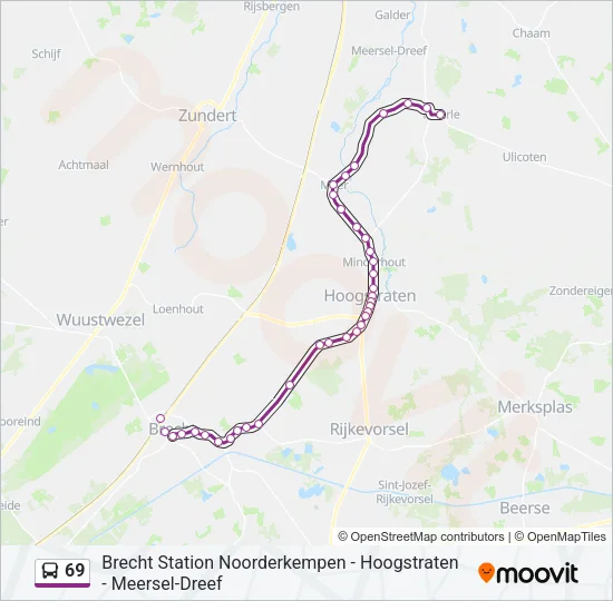 69 Bus Line Map