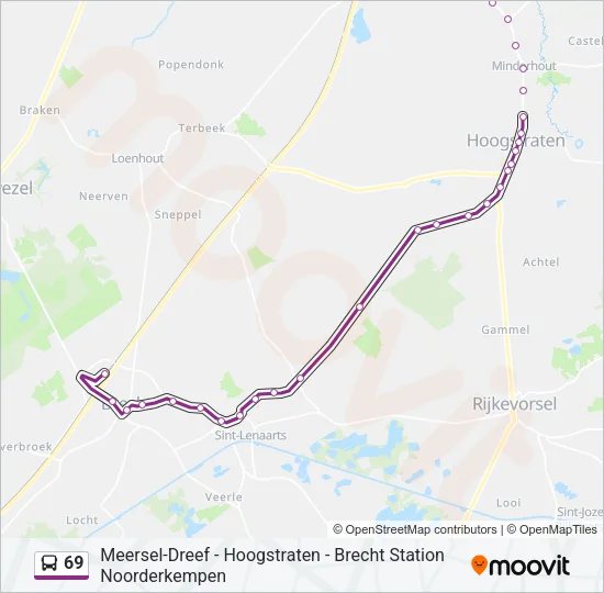 69 Bus Line Map